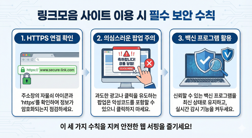 링크모음 사이트 이용 시 필수 보안 수칙