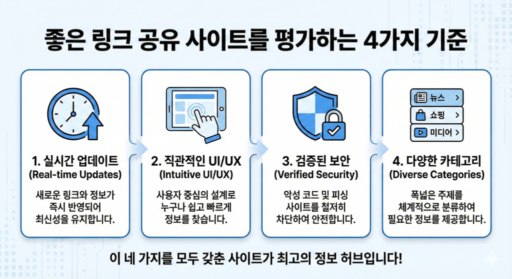 좋은 링크 공유 사이트를 평가하는 4가지 기준
