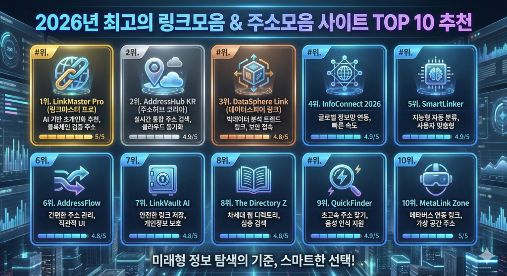 최고의 링크모음 & 주소모음 사이트 TOP 10 추천